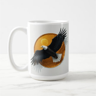 Mug Caneca branca com design aguia 