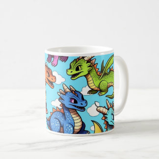 Mug Caneca com desenho de vários dragões
