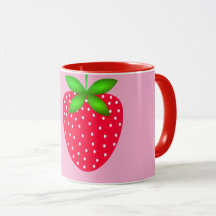 caneca estampada morango