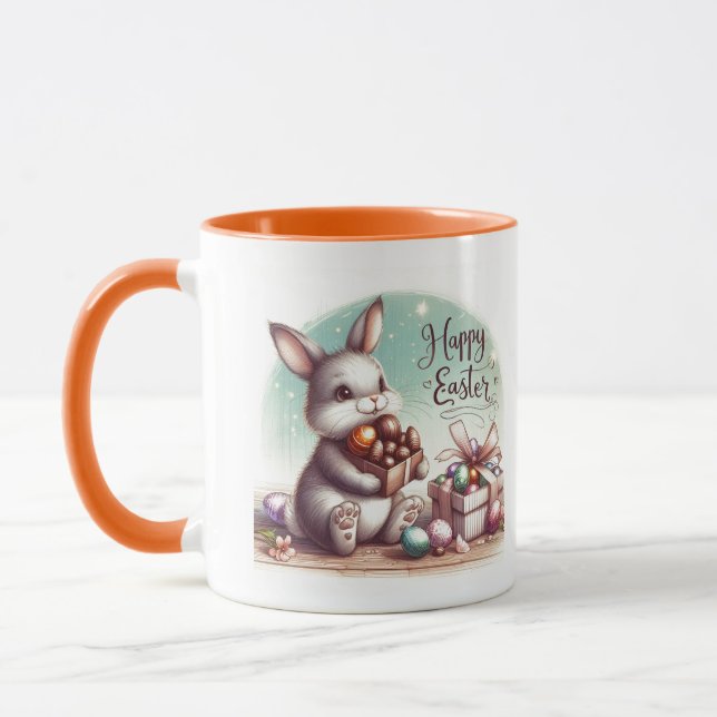 Mug caneca personalizada coelho da páscoa (Gauche)