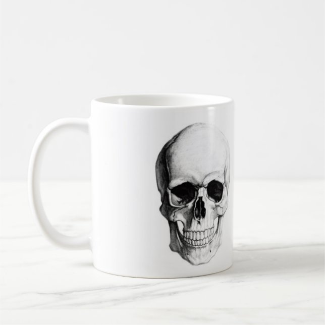 Mug Canette Crâne c/nom personalizad 325ml classique (Gauche)