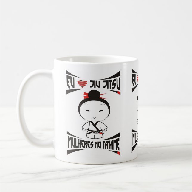 Mug Canette Femmes dans le Tatame - J'aime Jiu Jitsu (Gauche)
