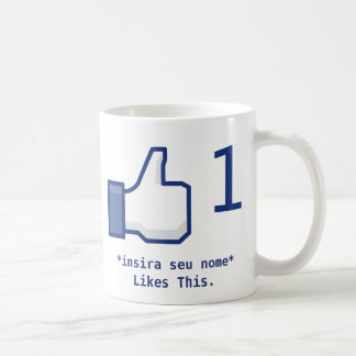 Mug Canette « Likes This » Facebook (Personalizável)