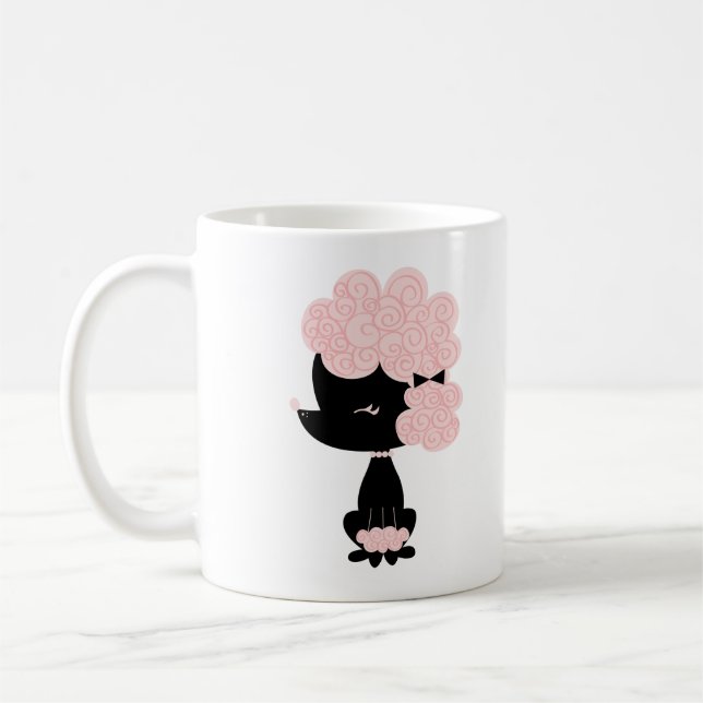 Mug Caniche de Français de bande dessinée (Gauche)