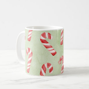 Mug Canne à sucre verte rouge blanche