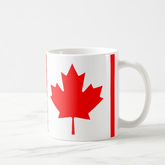 Mug Canne en céramique drapeau du Canada (Droite)