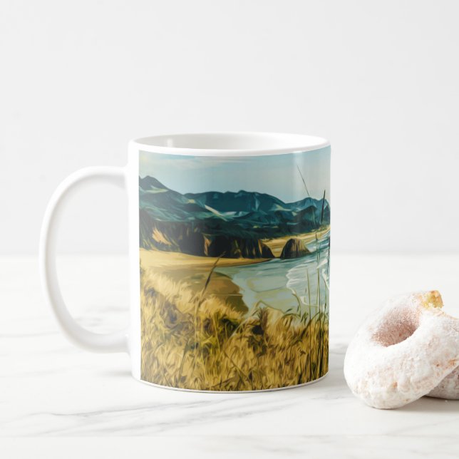 MUG CANNON BEACH - HAYSTACK ROCK - OREGON USA (Avec donut)