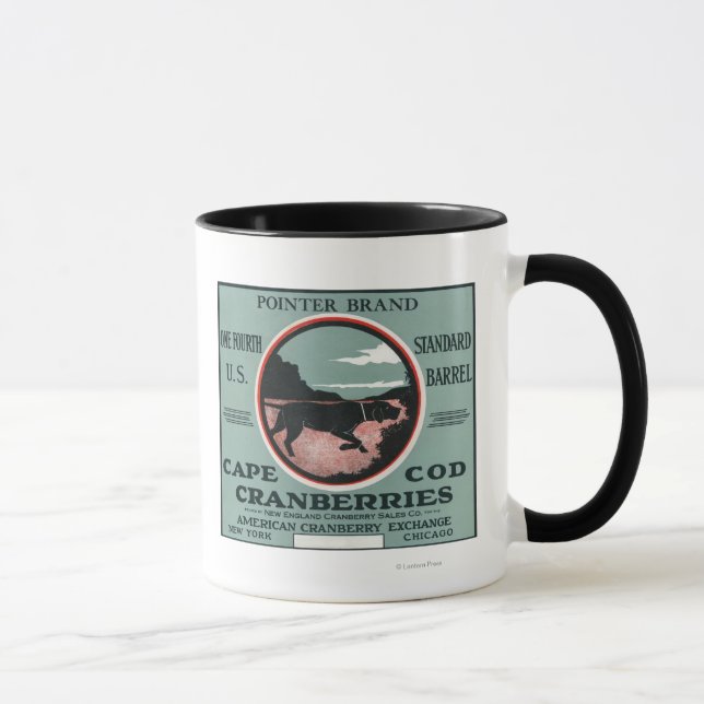 Mug Cape Cod Pointer Marque Cranberry Étiquette (Droite)