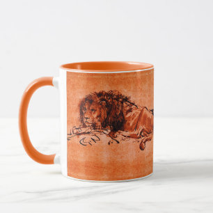 Mug CAPE LION MENANT VERS LE BAS, par Rembrandt Orange
