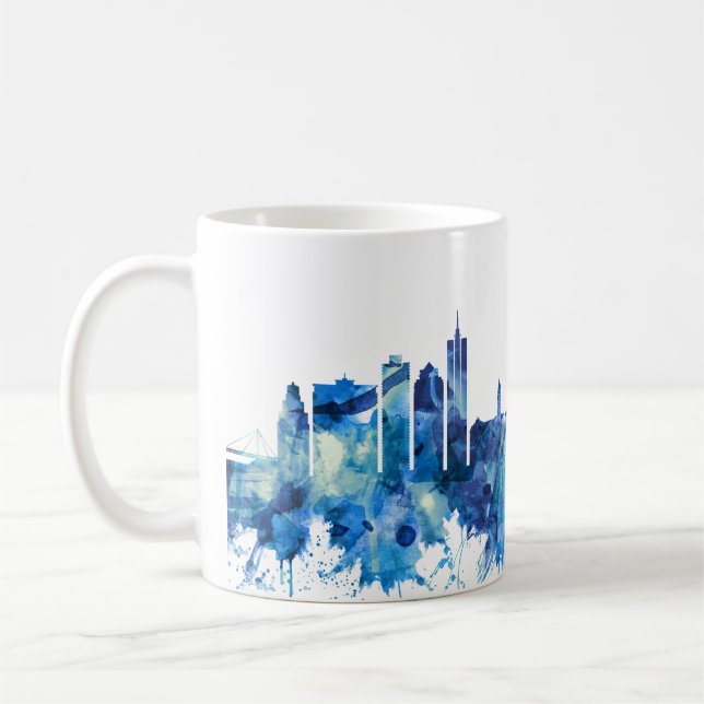 Mug Cape Town Afrique du Sud Skyline Blue (Gauche)