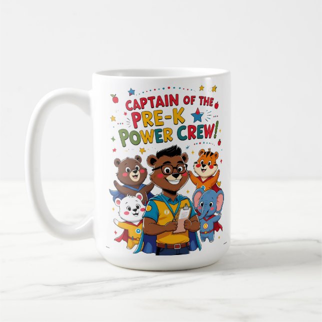 Mug Capitaine de l'équipe de pouvoir pré-maternelle (Gauche)