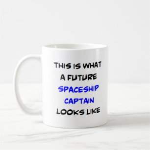 Mug capitaine de vaisseau spatial, futur