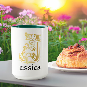 Mug Capitale décorative botanique médiévale J