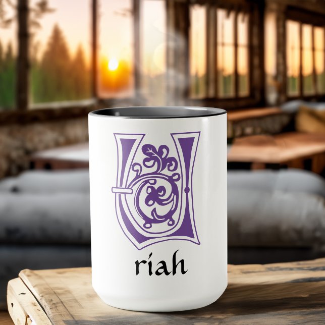 Mug Capitale décorative botanique médiévale U (Créateur téléchargé)