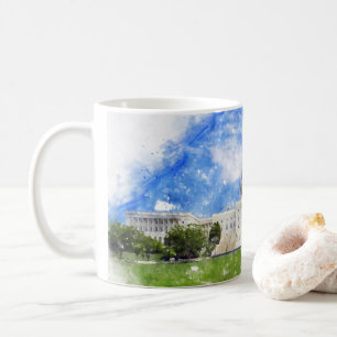 Mug Capitol américain à Washington DC Pastel Draw