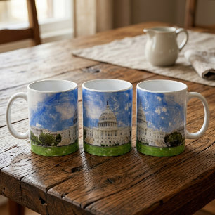 Mug Capitol des États-Unis à Washington DC Dessin au p