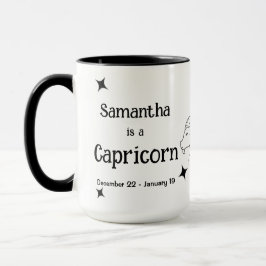 Mug Capricorn Zodiac Décembre Janvier Anniversaire Per