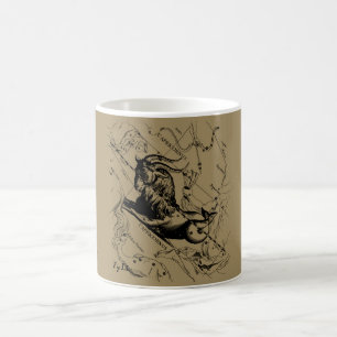 Mug Capricorne Constellation Carte Hevelius circa 1690