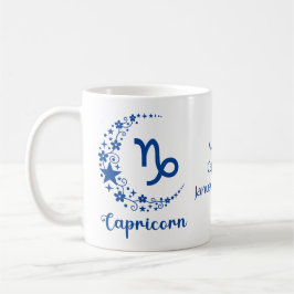 Mug Capricorne Zodiac Astrologie Anniversaire Bleu Bla