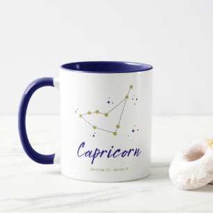 Mug Capricorne Zodiac Stars Constellation Chèvre Anniv