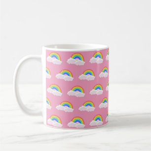 Mug Capuche à café rose arc-en-ciel