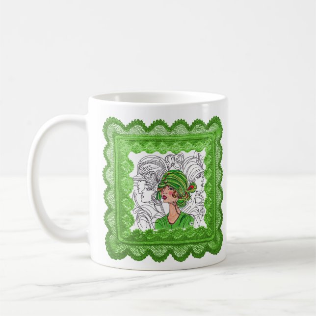 Mug Capuchon vert GIrl (Gauche)