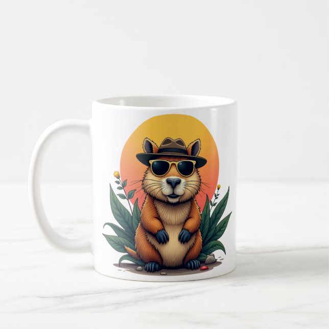 Mug Capybara cool et élégante (Gauche)