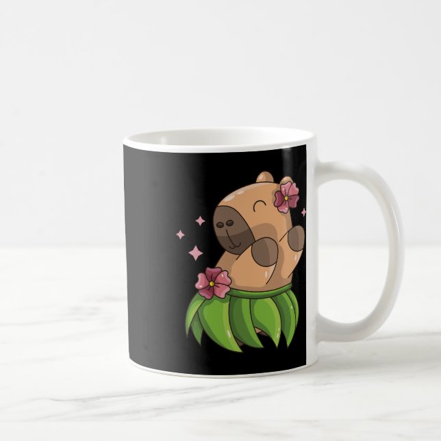 Mug Capybara Luau Danser Hawaii Vacances Vêtements Fil (Droite)
