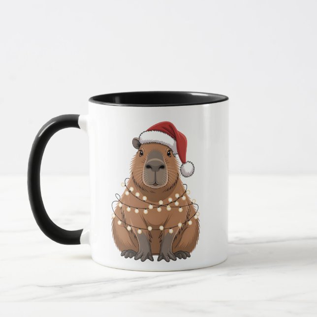 Mug Capybara Xmas Correspondant drôle Père Noël (Gauche)