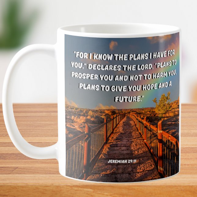 Mug Car Je Connais Les Plans Jérémie 29 Bible Verse (Créateur téléchargé)