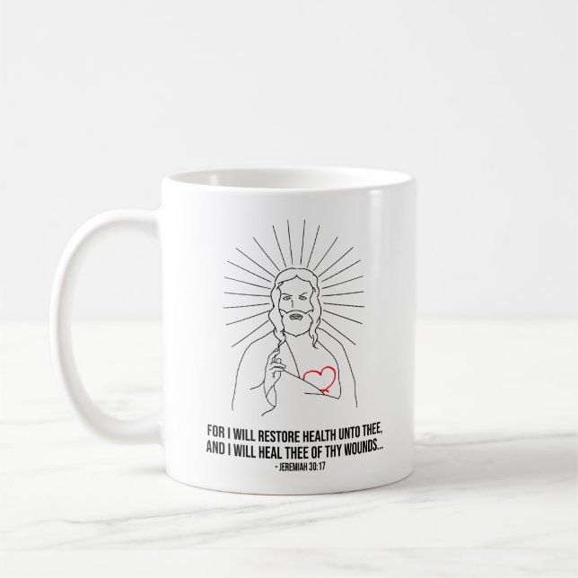 Mug Car Je Restaurerai La Santé. chrétien (Gauche)