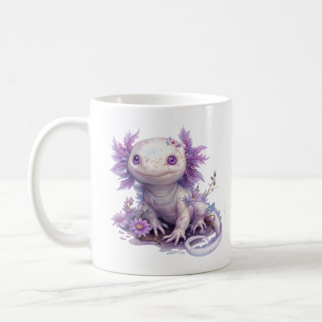 Mug Caractère Axolotl adorable avec conception de text (Gauche)