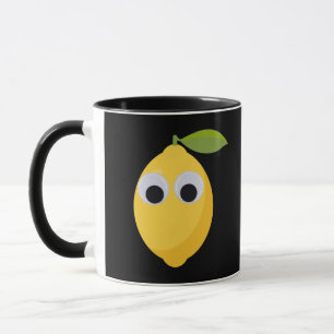 Mug Caractère citron mignon avec yeux googly