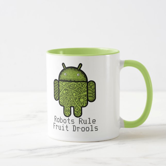 Mug Caractère de griffonnage de bulles pour le robot (Droite)