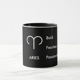 Mug Caractère du zodiaque Bélier Gras Audacieux Passio