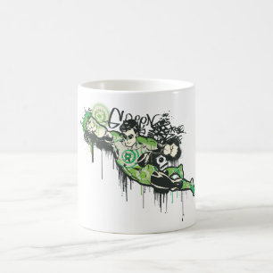 Mug Caractère vert de graffiti de lanterne