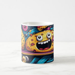 Mug Caractères alimentaires de style graffiti sur skat