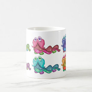 Mug Caractères Colorés Caterpillar Fun Whimsical