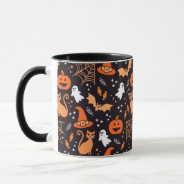 Mug Caractères d'halloween illustrés mignons sur bg no