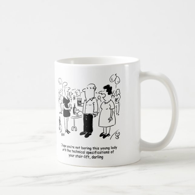 Mug Caractéristiques de l'escalier dessin animé. (Droite)