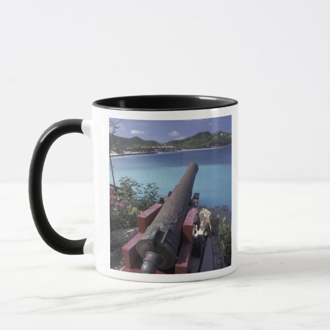 Mug CARAÏBES, Saint-Barts, Connon pointant vers la bai (Gauche)