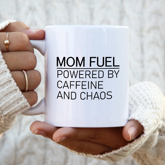 Mug Carburant de maman alimenté par la caféine et le c (Créateur téléchargé)
