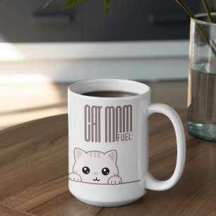 Mug Carburant de Maman de Chat Personnalisable
