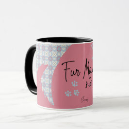 Mug CARBURANT MAMA FOUR rose et bleu