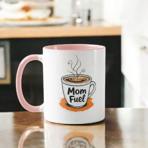 Mug Carburant maman   Cadeau Café Moms   Fête des mère