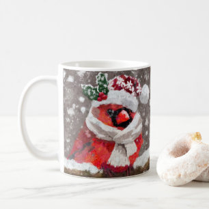 Mug Cardinal Bird Scarf Casquette neige Noël saisonnie