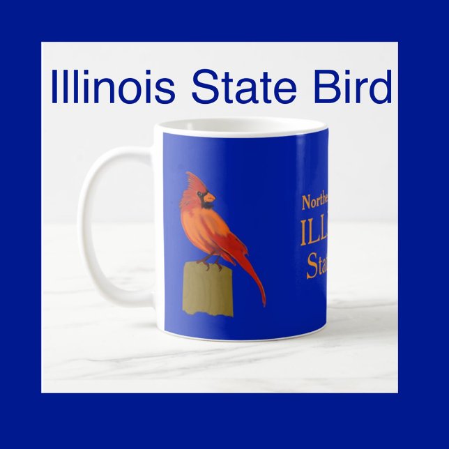 Mug Cardinal des oiseaux de l'Illinois (Créateur téléchargé)