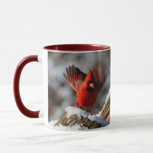 Mug Cardinal rouge dans la neige