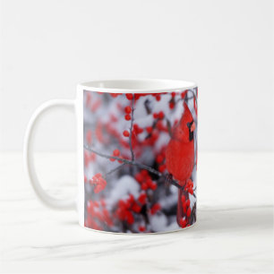 Mug Cardinal rouge mâle, Hiver, IL