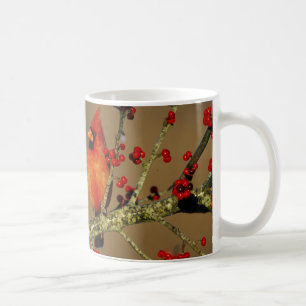 Mug Cardinal rouge mâle perché, IL